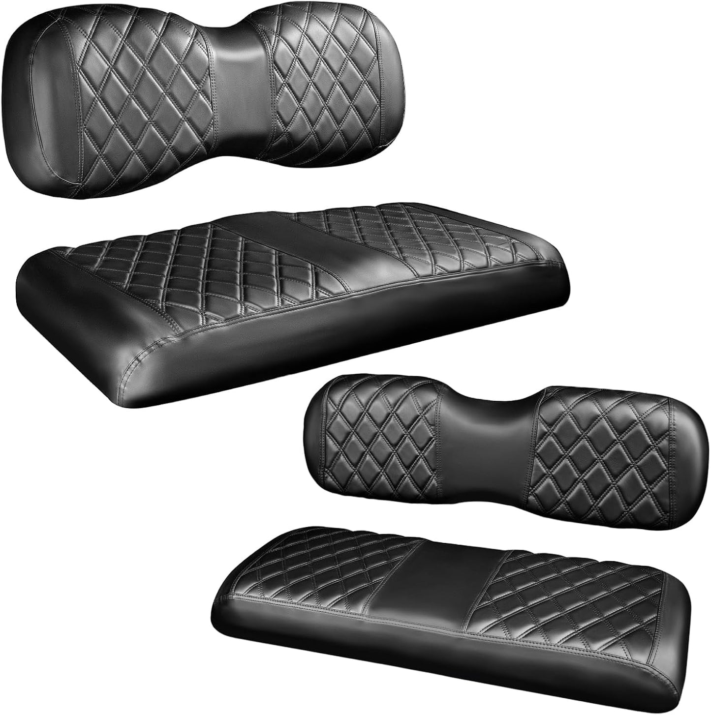 NOKINS 4PCS Golf Cart Seat Covers Kit for EZGO and Yamaha