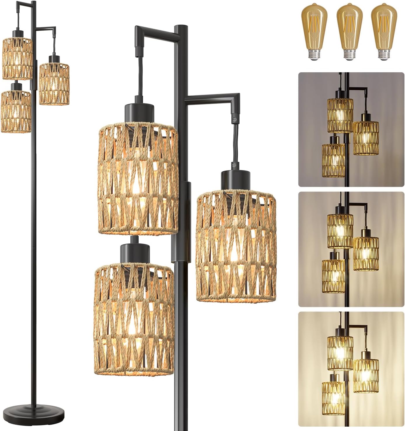 Stepless Dimmable 68 in Floor Lamp for Living Room and Office