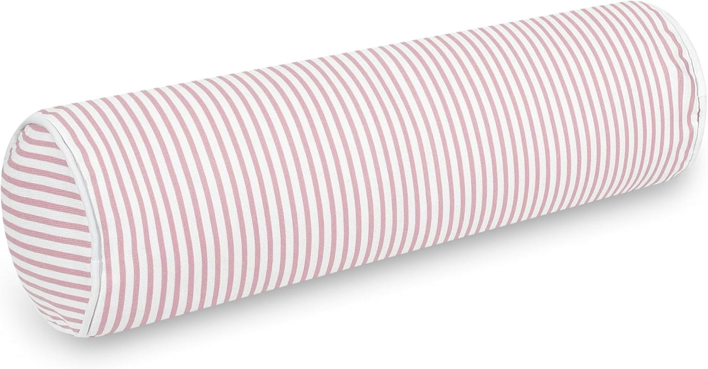 Hofdeco Premium Coastal Bolster Pillow Cover for Indoor Outdoor