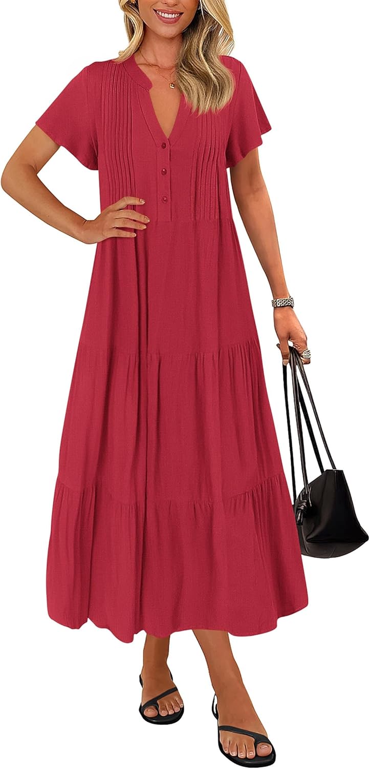 KIRUNDO Summer Maxi Dresses for Women 2025: Flowy and Stylish
