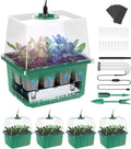 Seed Starter Tray 60-Cell with Grow Light - Self-Watering Kit