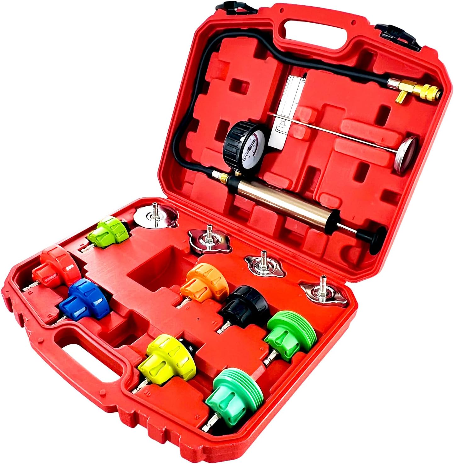 14PCS Pressure Leak Tester Tool Kit for Automotive Cooling Systems