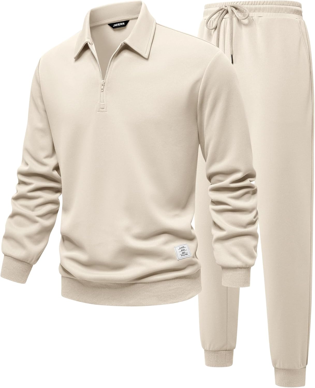 JMIERR Men's Track Suits: Stylish 2 Piece Polo & Joggers Set