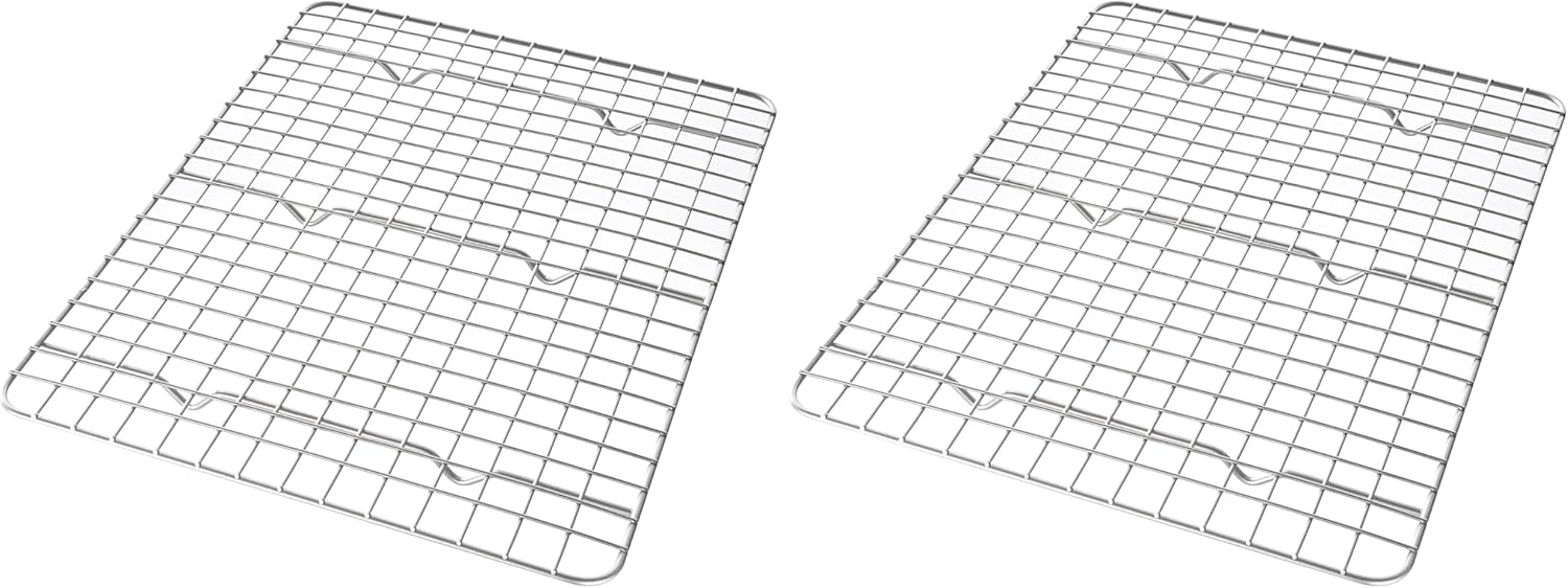 USA Pan Quarter Sheet Nonstick Baking Rack Set for Perfect Baking