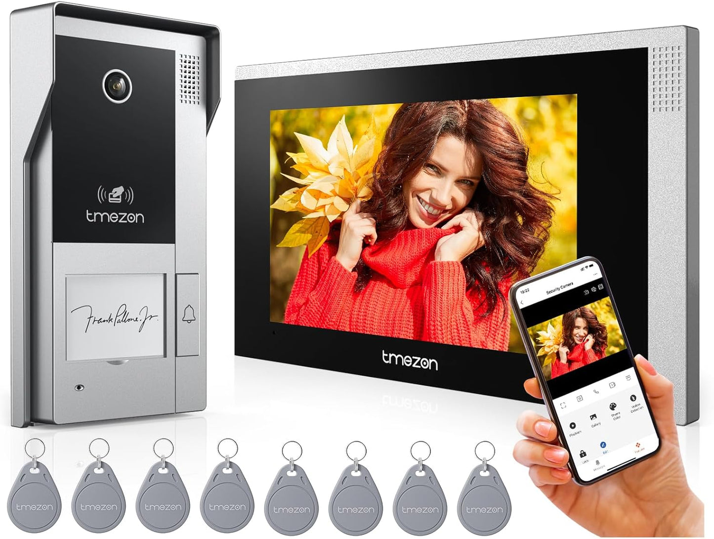 1080P TMEZON WiFi Video Doorbell - Night Vision - Remote Unlock