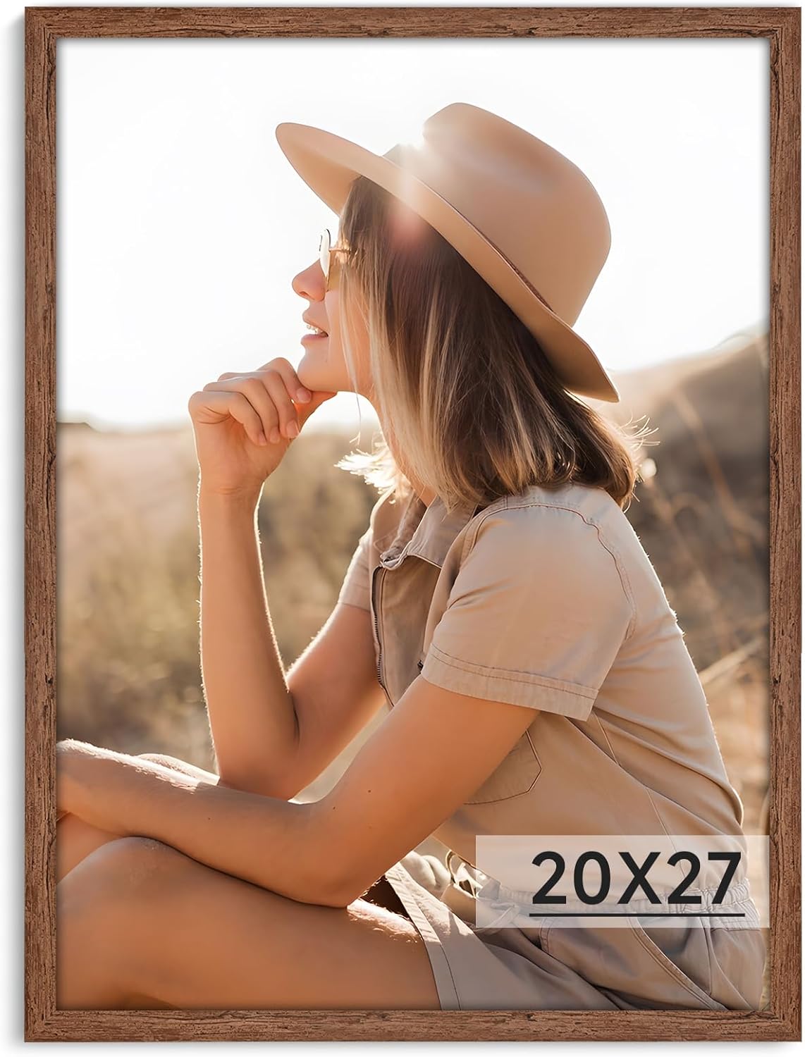 Light Walnut 20x27 Poster Frame for Artwork and Photos Display
