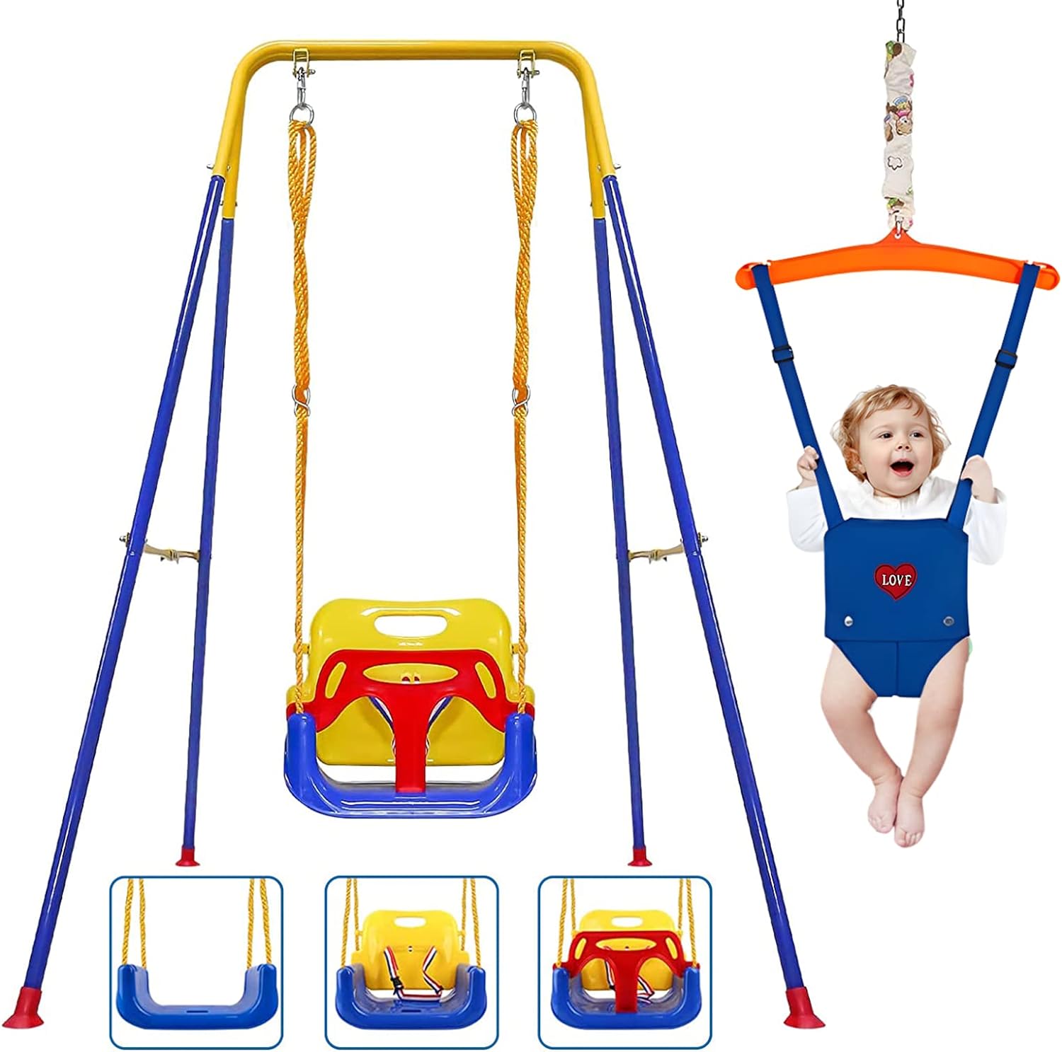 2-in-1 Toddler Swing Jumper - Easy Indoor/Outdoor Fun!