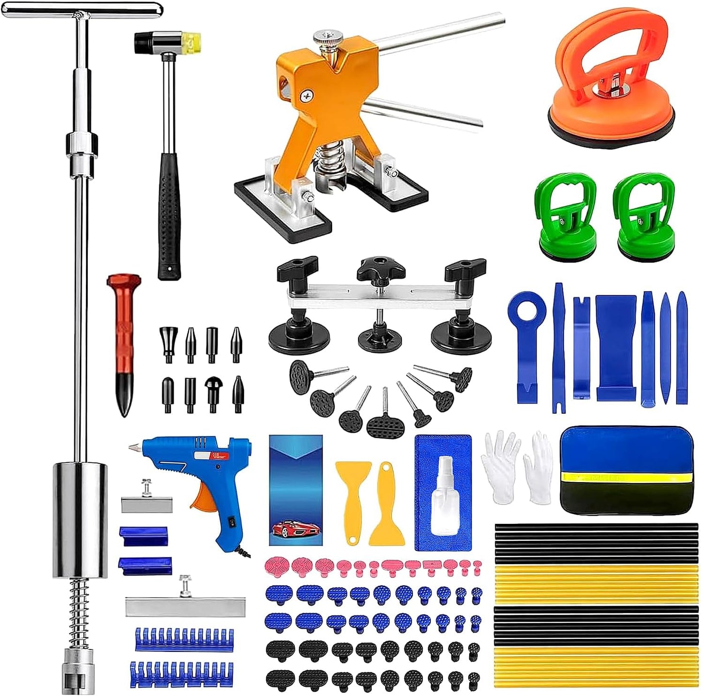 135pcs Dent Puller Kit for Paintless Car Dent Repair Solutions