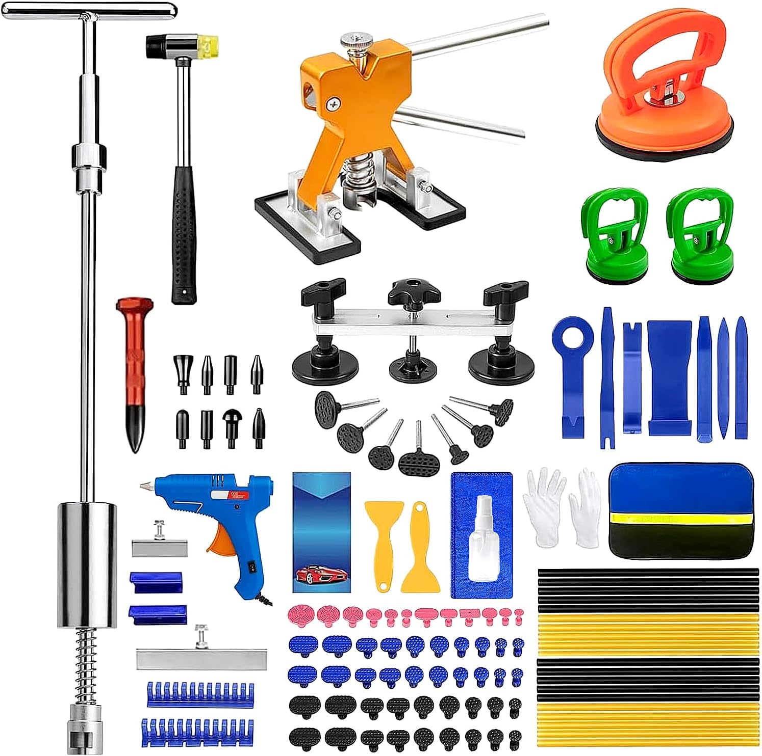 135pcs Dent Puller Kit for Paintless Car Dent Repair Solutions