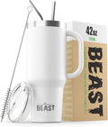 Beast 42 oz Tumbler Arctic White Stainless Steel - Travel Ready