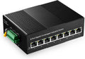 8 Port Gigabit Industrial Ethernet Switch - Fanless Din Rail Wall