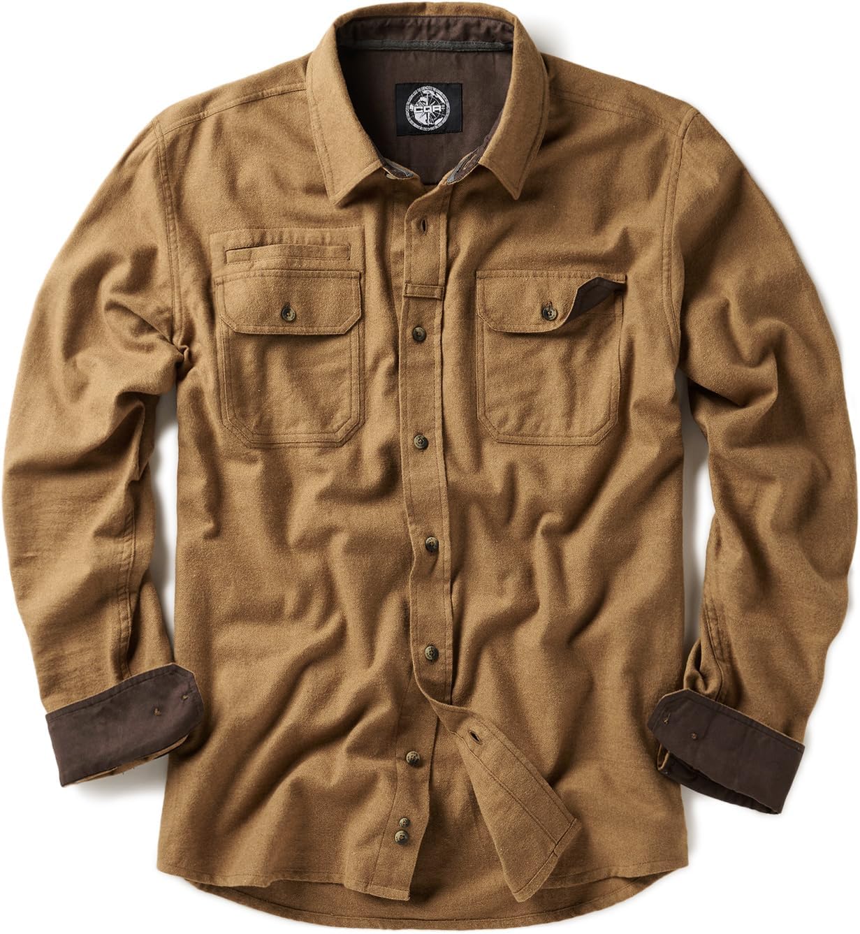 CQR Men's 100% Cotton Flannel Shirts for All-Day Comfort