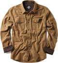 CQR Men's 100% All Cotton Flannel Button Down Shirt - Warm Soft Plaid