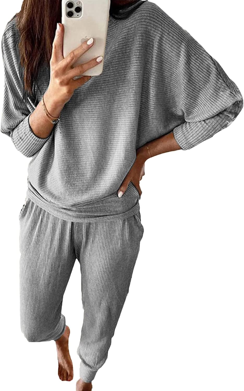 PRETTYGARDEN Women's Fall 2 Piece Lounge Set for Cozy Comfort