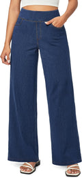 IUGA Wide Leg Jeans High Waisted Pull On Baggy Jeans - Cloud Comfort 4