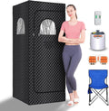 Portable Home Sauna with Remote Control & Steam Generator