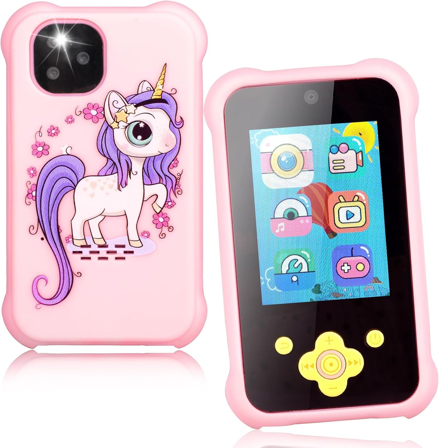 Kid's Dual Camera Mini Smart Phone - MP3 Music Player - 32GB - Light Pink