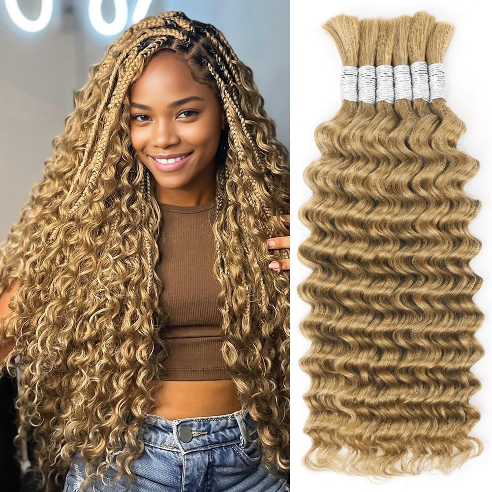 Human Braiding Hair for Boho Braids 150g 22 Inch Deep Wave