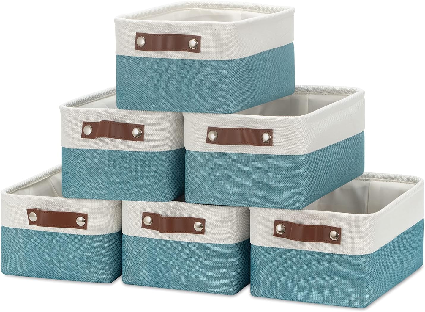 HNZIGE Storage Baskets Set of 6 for Organizing Home and Nursery