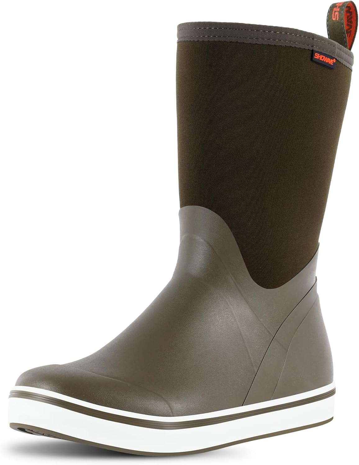 Showave Men's Waterproof Mid Calf Deck Boots for Fishing & Sailing