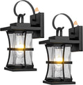 Dusk to Dawn Outdoor Wall Light Fixtures 2-Pack - Waterproof Matte