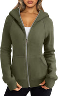 Trendy Queen Womens Zip Up Hoodies Oversized Fleece