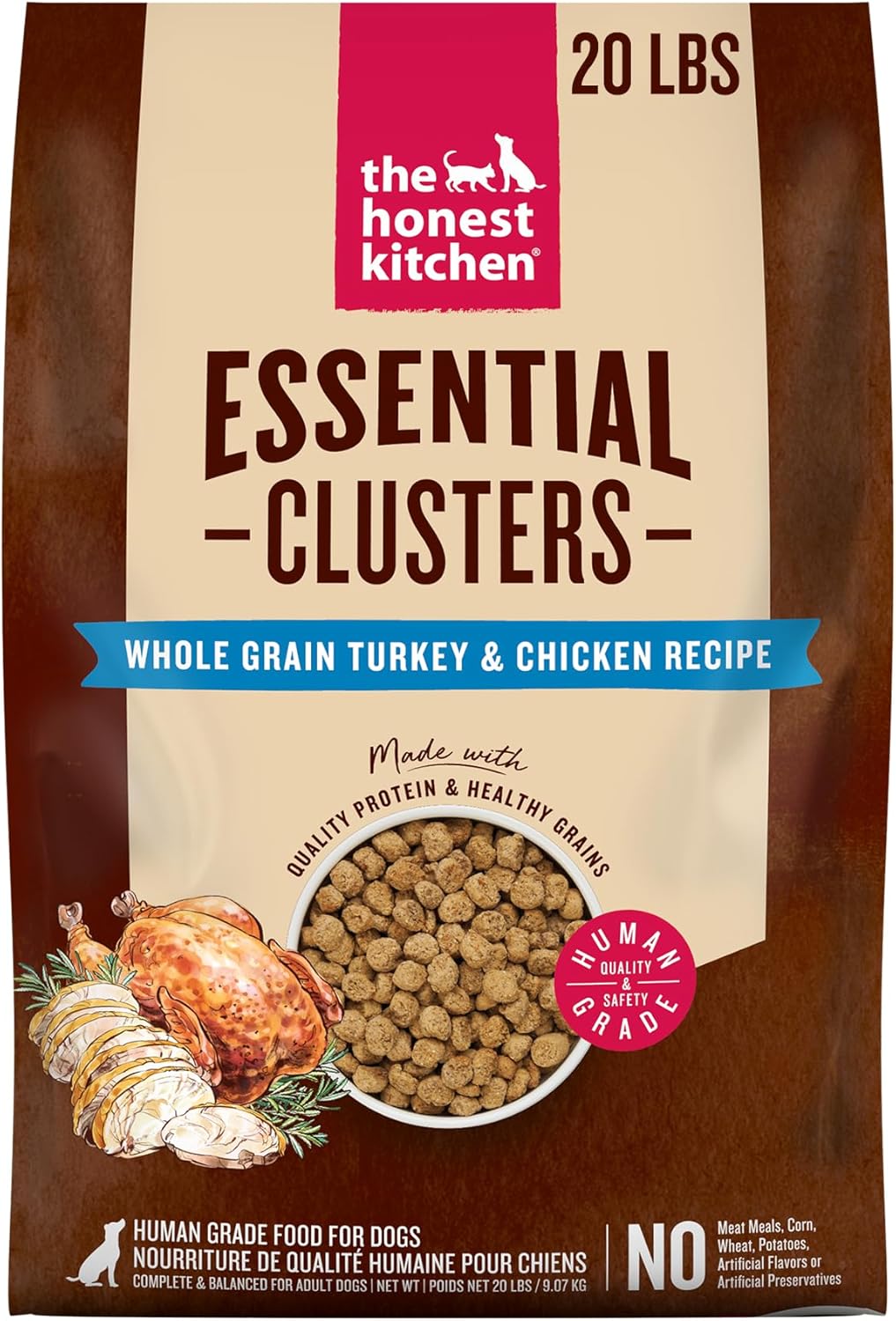 Essential Clusters Dog Food with Turkey & Chicken for Adults