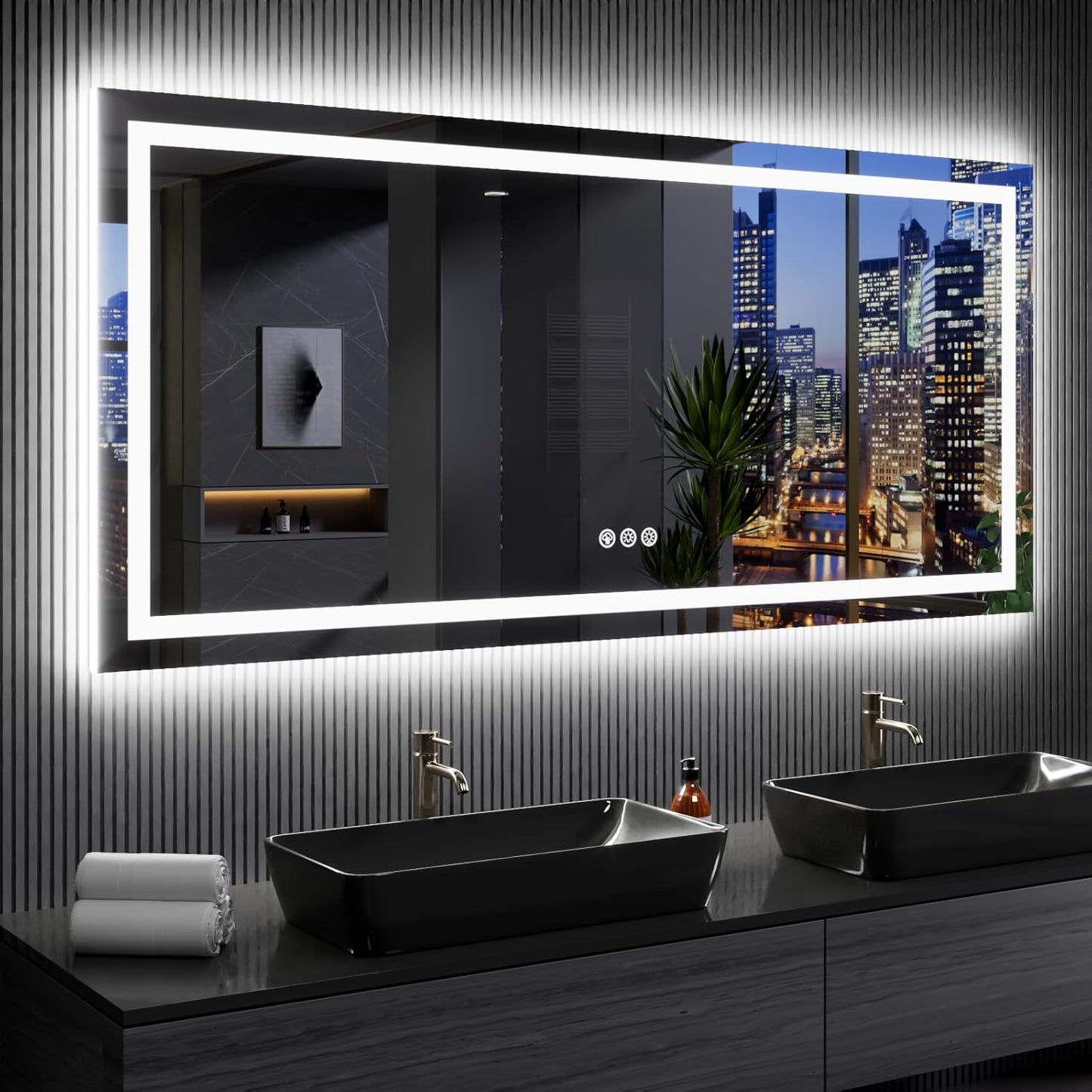 LOAAO 77inX36in LED Bathroom Mirror with Lights Review