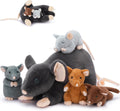Tezituor 5 in 1 Rat Stuffed Animals Set - 24 in Large Mommy Mouse