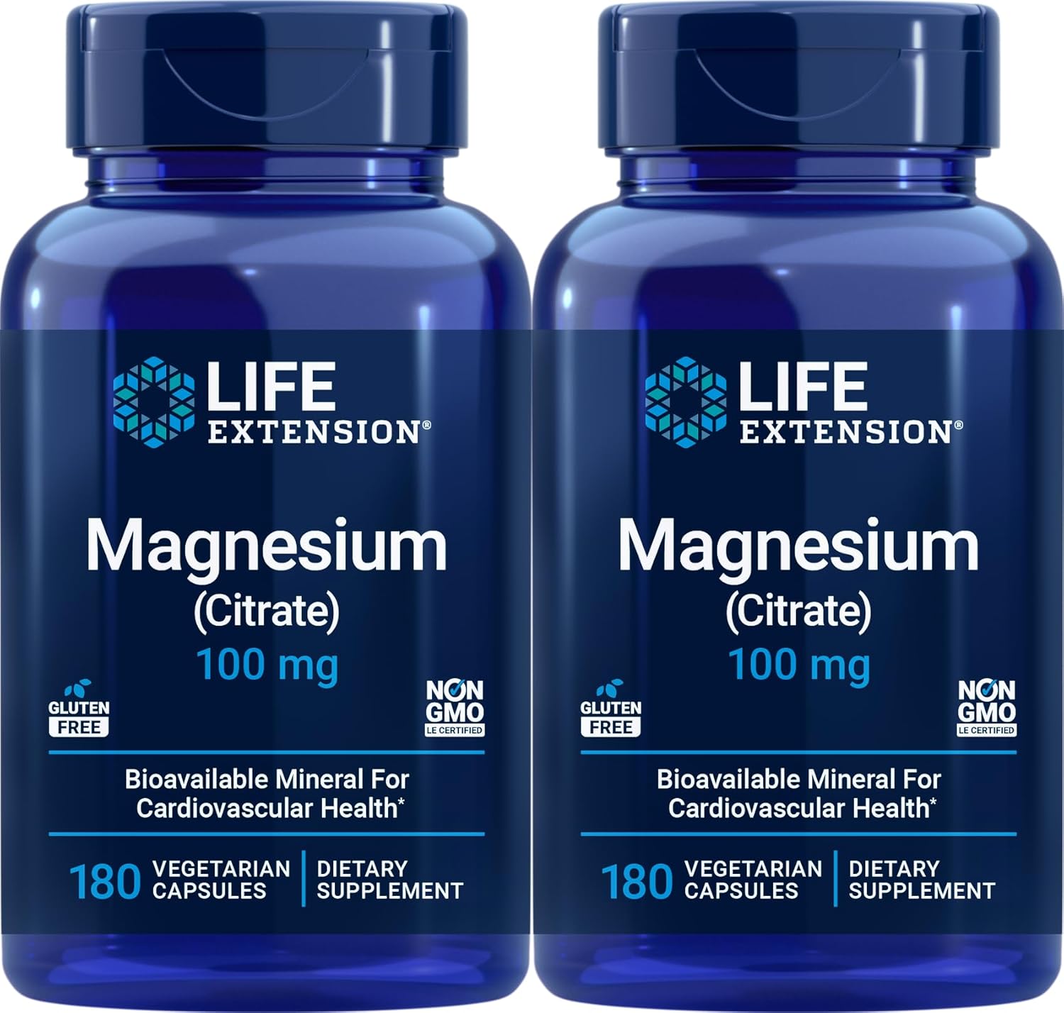 Life Extension Magnesium Citrate 100mg - Premium Veg Caps Pack