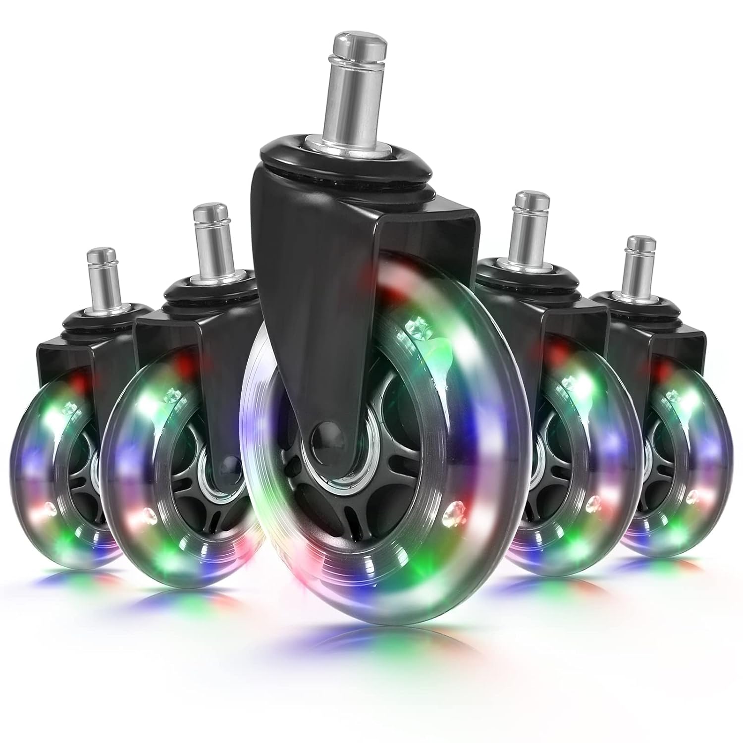 Hivexagon RGB Office Chair Casters - Quiet & Heavy Duty!