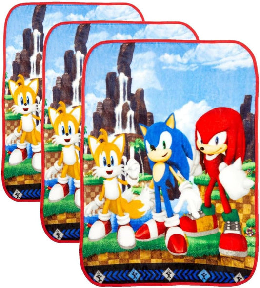 Sonic The Hedgehog Kids Bedding Super Soft Silk Touch Throw