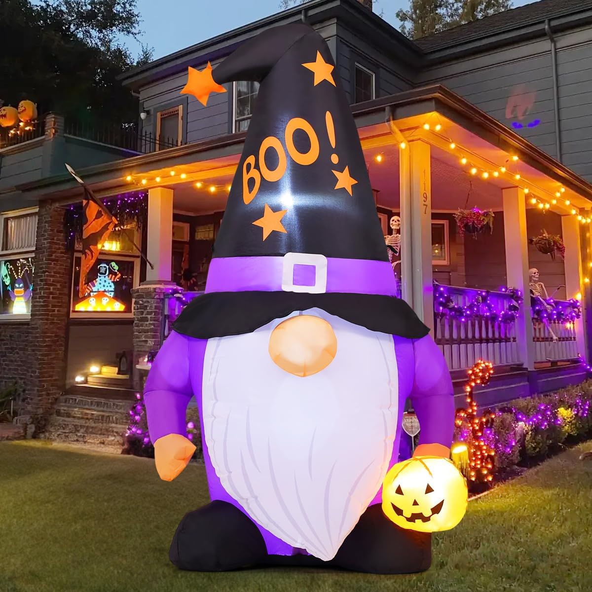 GOOSH 5 FT Halloween Inflatables Gnomes for Outdoor Decor