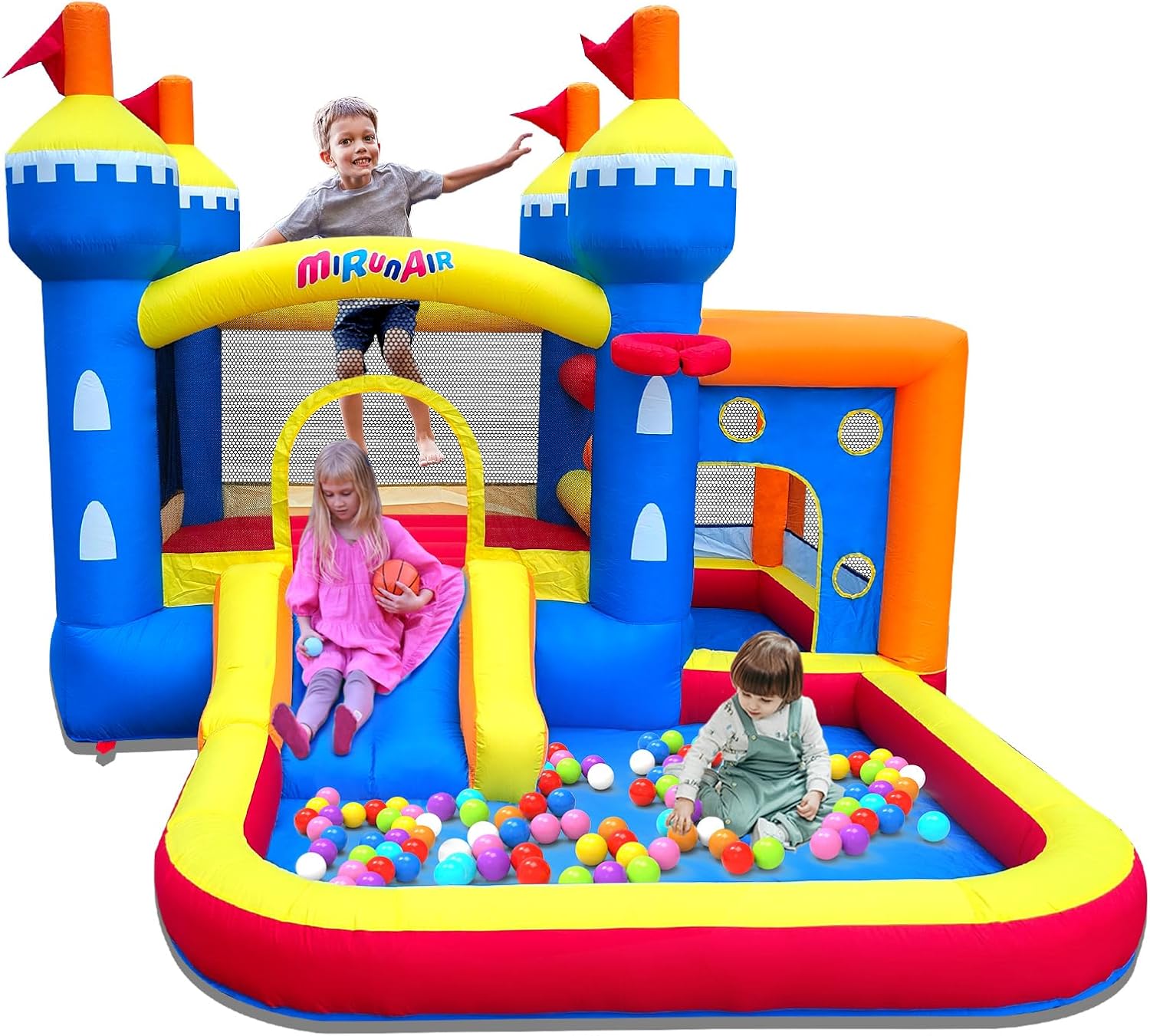 MIRUNAIR Kids Bouncy House - Ultimate Fun Package!