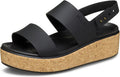 Crocs Womens Brooklyn Cork Low Wedge - LiteRide Comfort