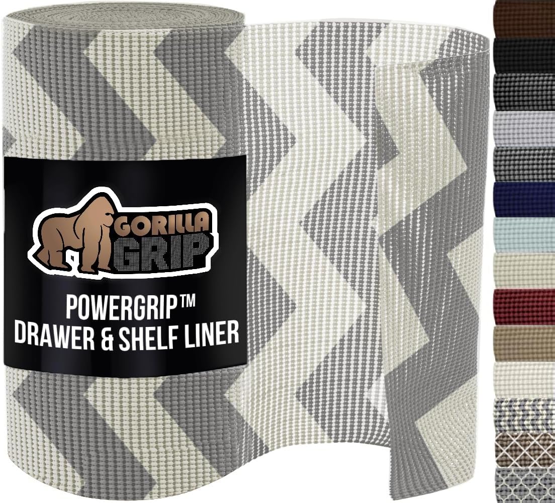 GORILLA GRIP Drawer Shelf Liner for Strong Hold and Protection