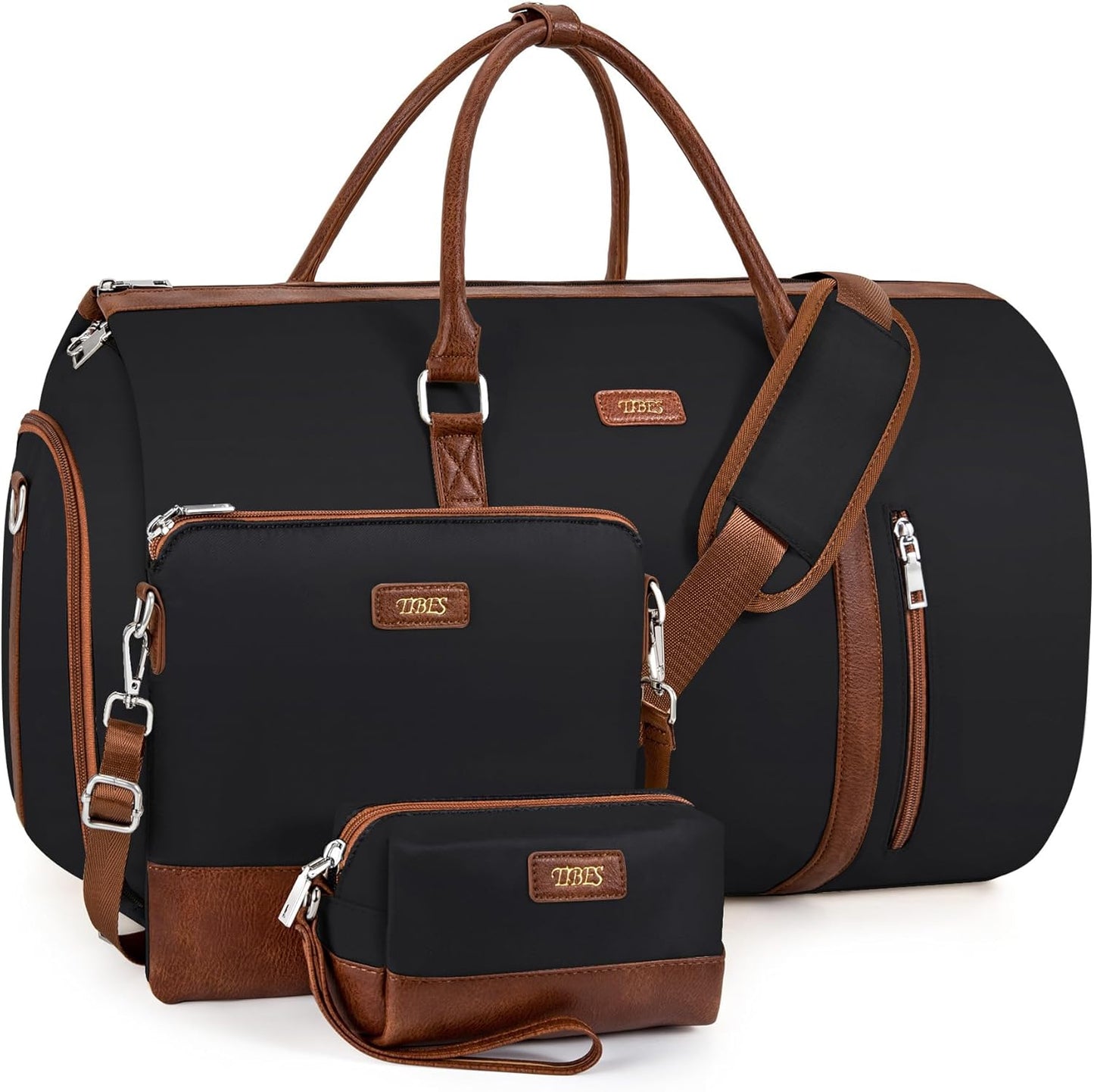 Convertible Garment Duffel Bag for Travel - 4pcs Set for Men