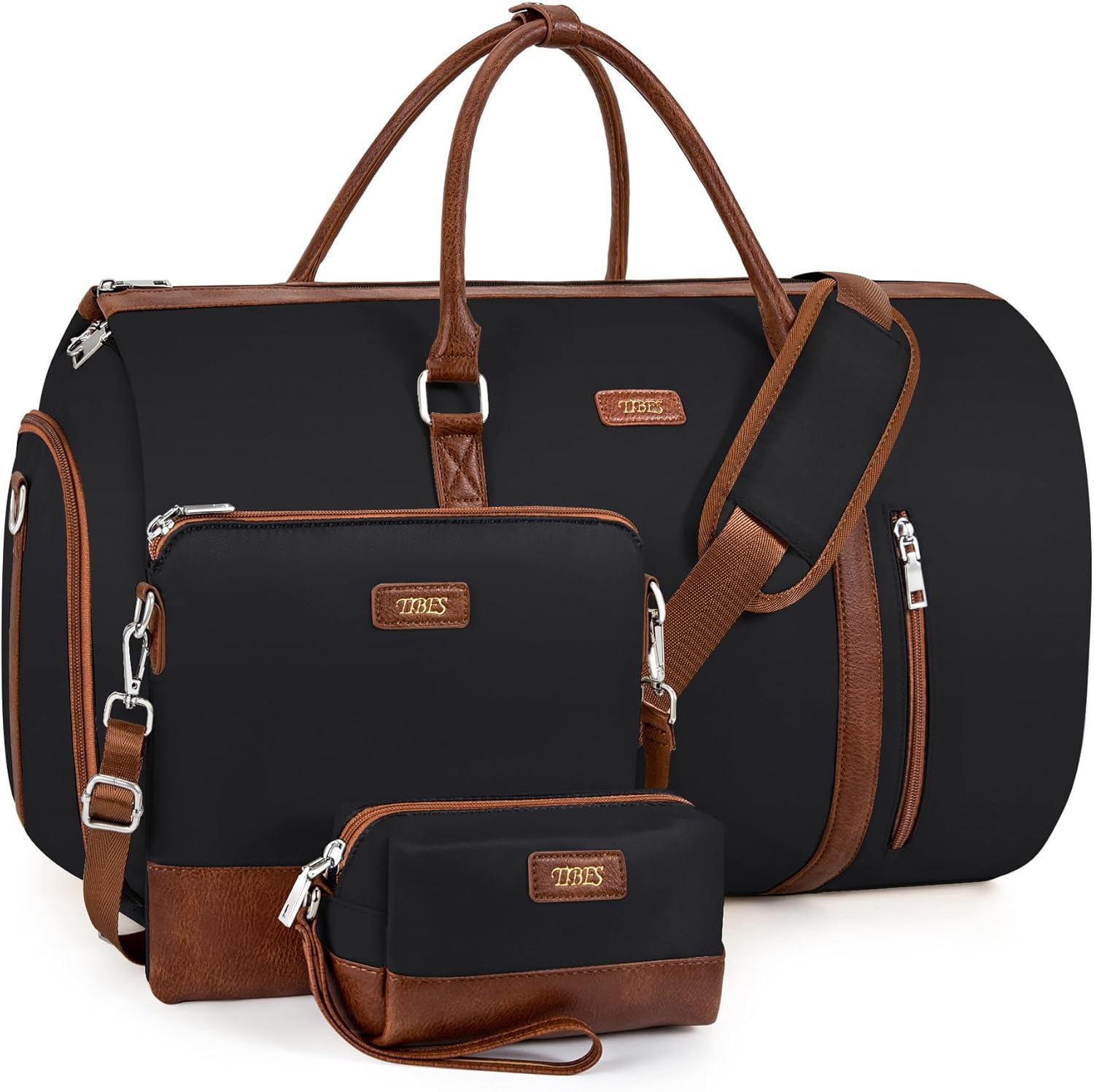 Convertible Garment Duffel Bag for Travel - 4pcs Set for Men