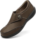 Women's Classic Leather Loafers - Cushioned Slip On Comfort