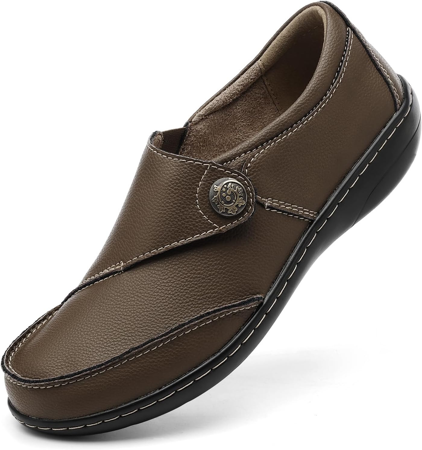 TERRIKAT Women's Classic Casual Leather Loafers for Comfort