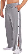Men's Tear Away Basketball Pants with Deep Pockets - Snap Split Design