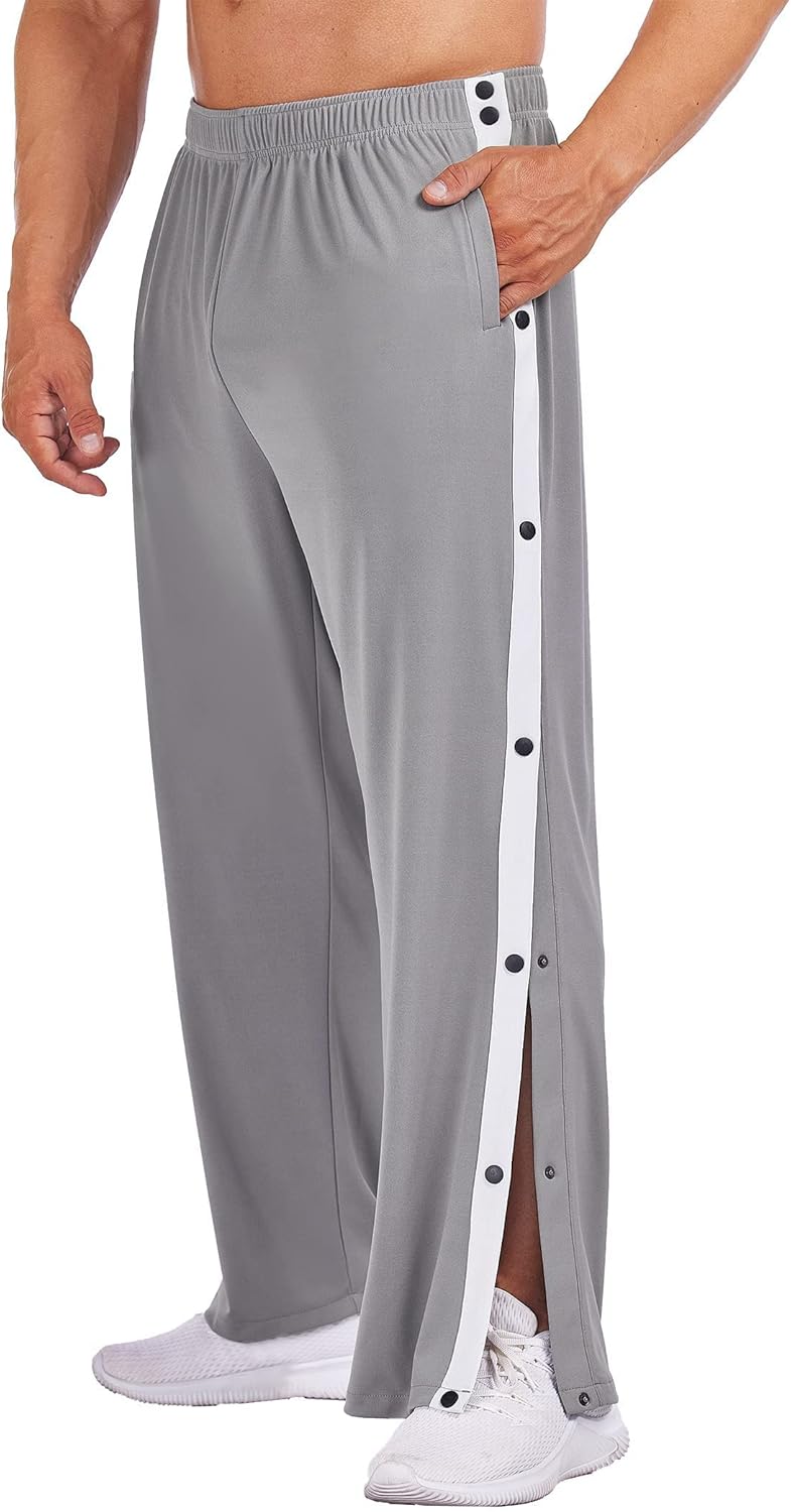 Deyeek Men's Tear Away Basketball Pants for Comfort and Style