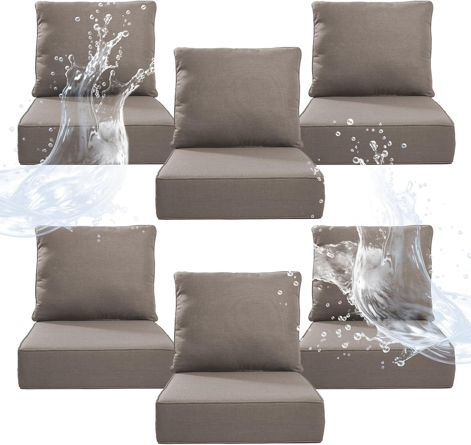 6in Thicker Outdoor Chair Cushion Set for Ultimate Comfort