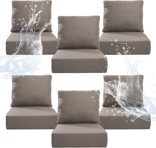 6in Thicker Outdoor Chair Cushion Set for Ultimate Comfort