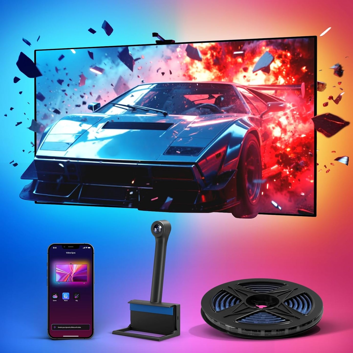 Ailofy Smart TV LED Backlight for 40-50 inch Screens with Camera