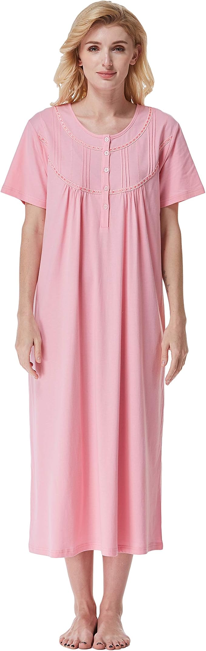 Keyocean Women Nightgowns - Soft Cotton Lightweight Night-dresses