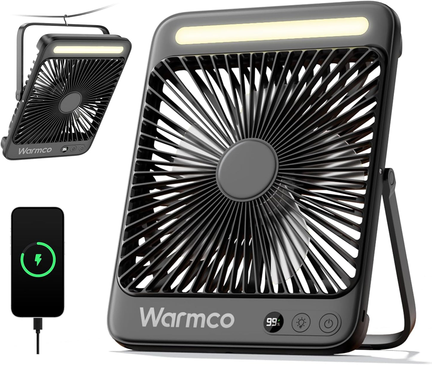 20000mAh Battery Powered Fan for Camping and Outdoor Use