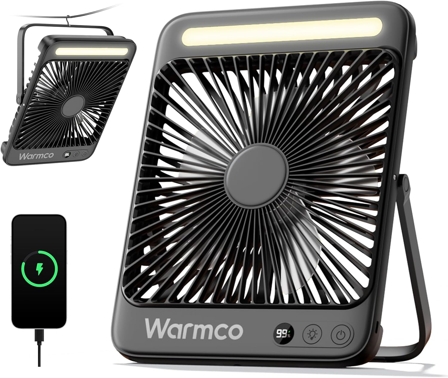 20000mAh Battery Powered Fan for Camping and Outdoor Use