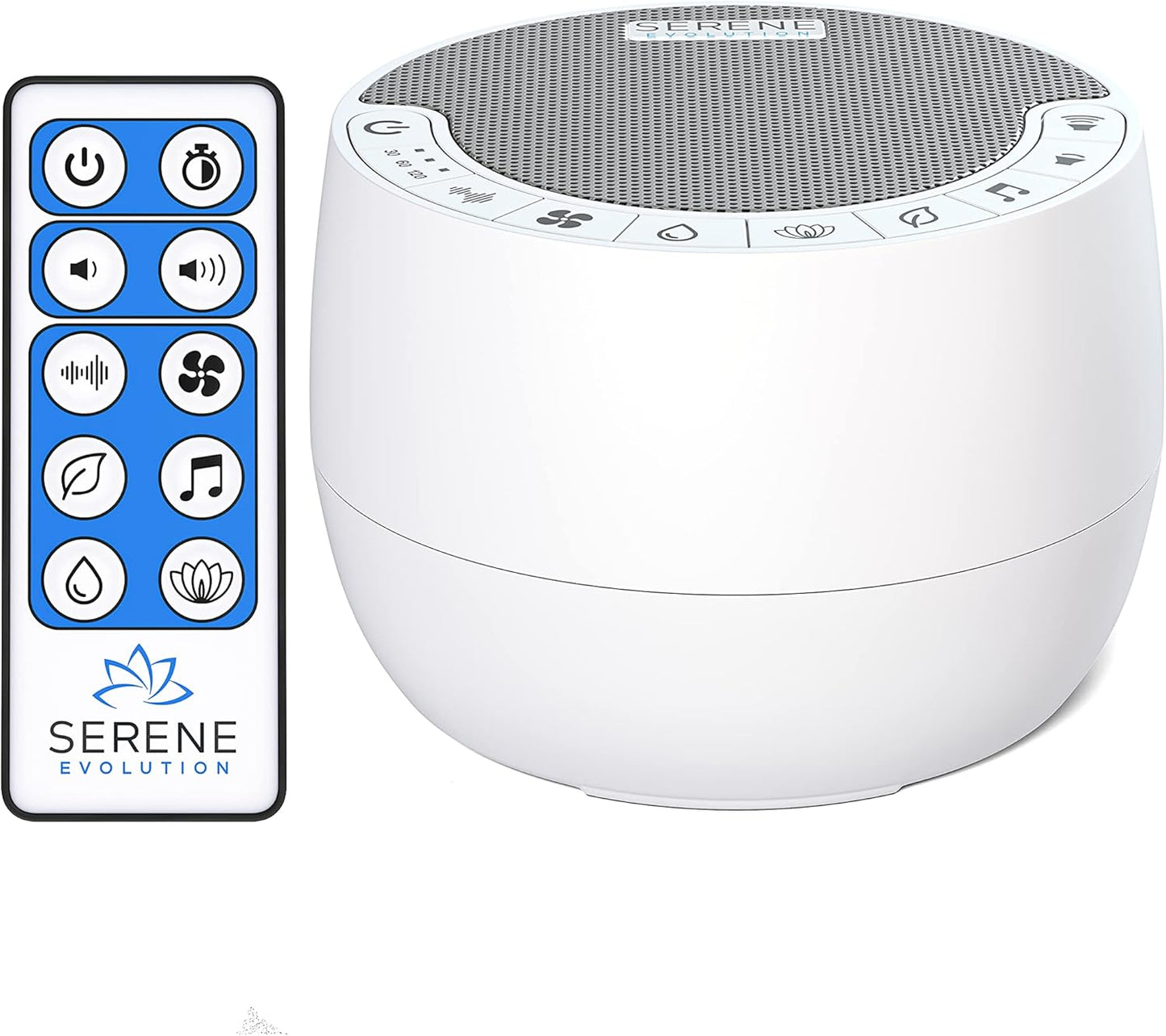 Serene Evolution White Noise Sound Machine for Sleep and Privacy