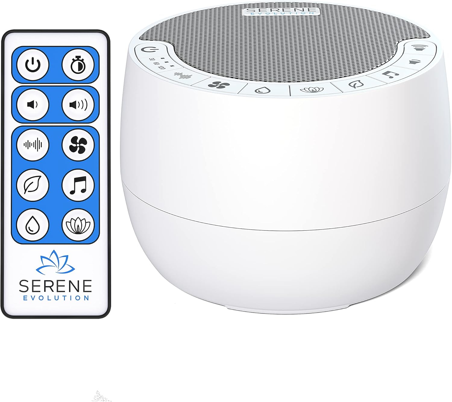 Serene Evolution White Noise Sound Machine for Sleep and Privacy